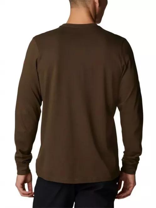 Columbia Apres Lifestyle Graphic Long Sleeve Shirt férfi hosszú ujjú póló zöld színben 4