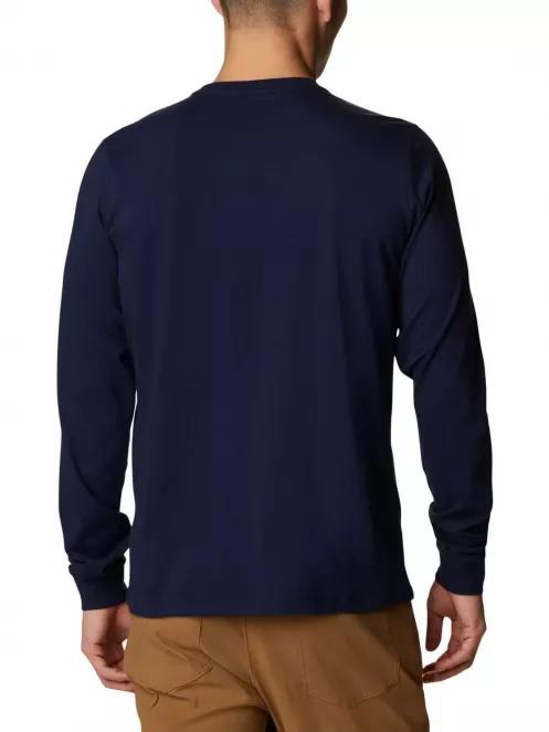 Columbia Brighton Woods Graphic Long Sleeve Shirt férfi hosszú ujjú póló kék színben 3