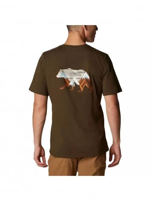 Columbia Pine Trails Graphic Tee férfi rövid ujjú póló zöld színben 3