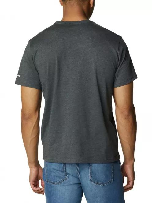 Columbia Columbia Trek Logo Short Sleeve Shirt férfi rövid ujjú póló szürke színben 3