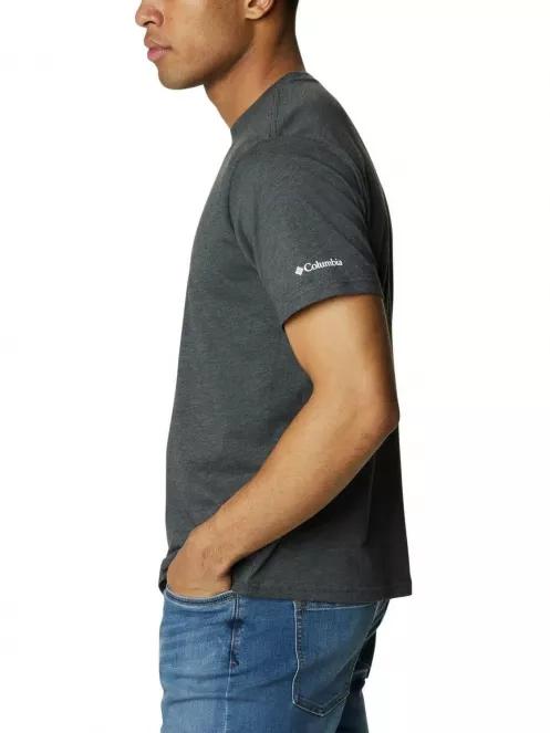 Columbia Columbia Trek Logo Short Sleeve Shirt férfi rövid ujjú póló szürke színben 4