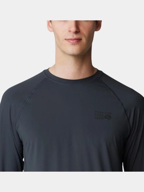 Mountain Hardwear Crater Lake Long Sleeve Crew férfi hosszú ujjú sport póló fekete színben 6