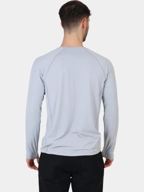 Mountain Hardwear Crater Lake Long Sleeve Crew férfi hosszú ujjú sport póló szürke színben 4
