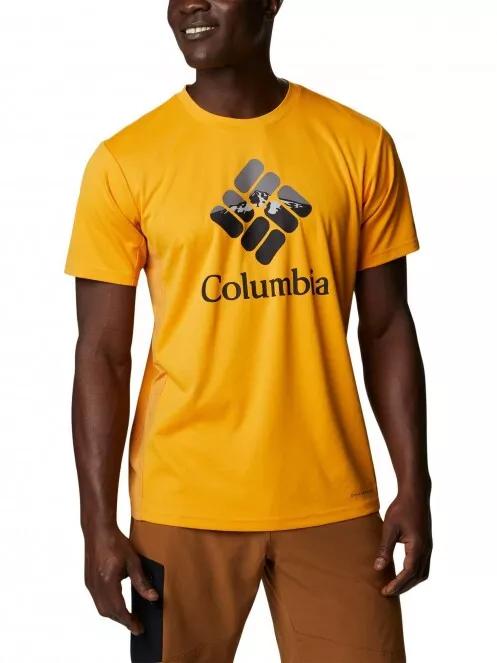 Columbia Zero Ice Cirro-Cool Graphic Tee férfi rövid ujjú sport póló narancssárga színben 2