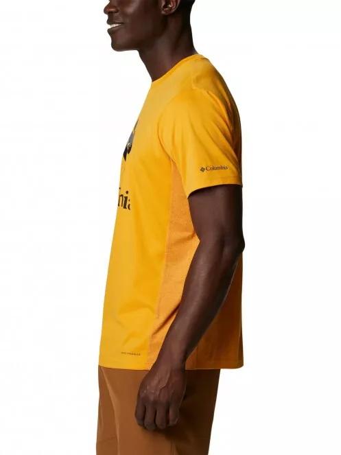 Columbia Zero Ice Cirro-Cool Graphic Tee férfi rövid ujjú sport póló narancssárga színben 4