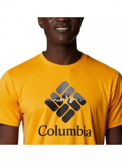 Columbia Zero Ice Cirro-Cool Graphic Tee férfi rövid ujjú sport póló narancssárga színben 5