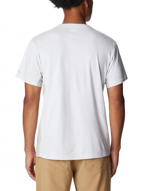 Columbia Zero Ice Cirro-Cool Graphic Tee férfi rövid ujjú sport póló fehér színben 4