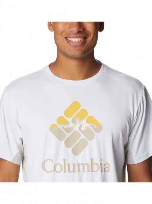 Columbia Zero Ice Cirro-Cool Graphic Tee férfi rövid ujjú sport póló fehér színben 5