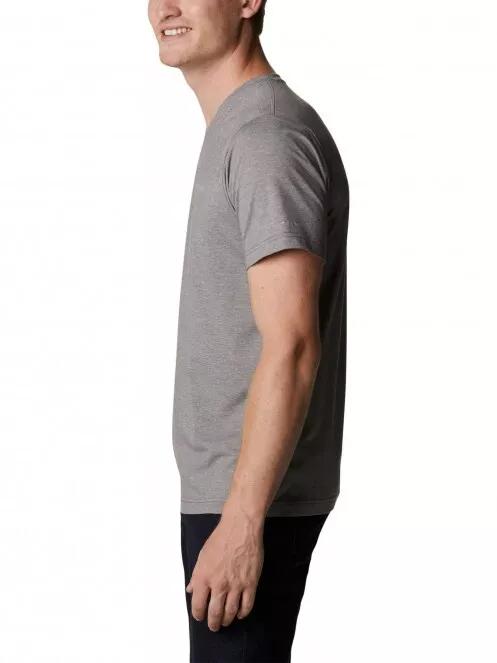 Columbia Sun Trek V-Neck Short Sleeve Shirt férfi rövid ujjú póló szürke színben 4