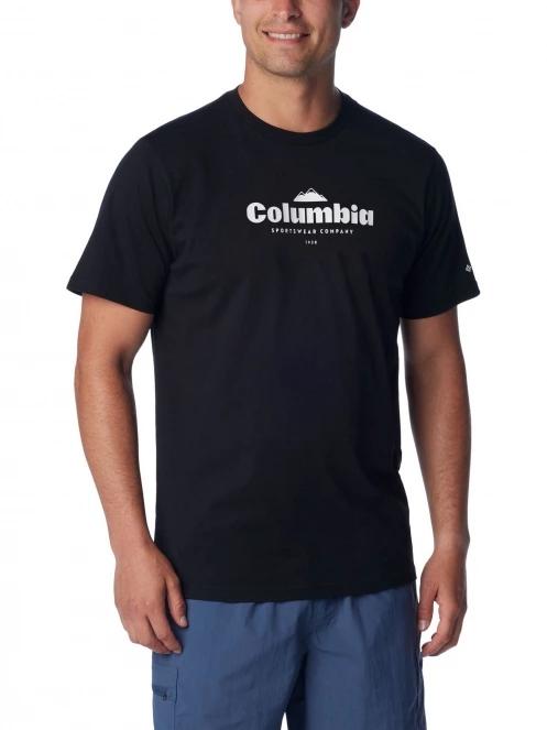 Columbia CSC Seasonal Logo Tee férfi rövid ujjú póló fekete színben 2