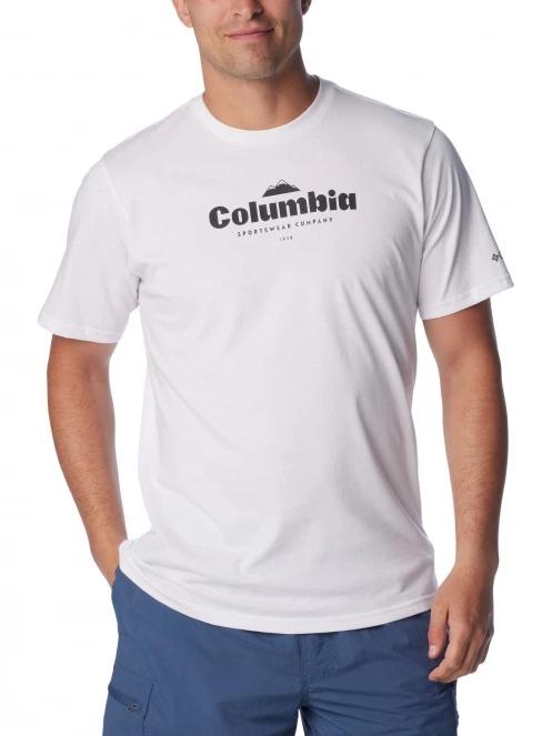 Columbia CSC Seasonal Logo Tee férfi rövid ujjú póló fehér színben 5