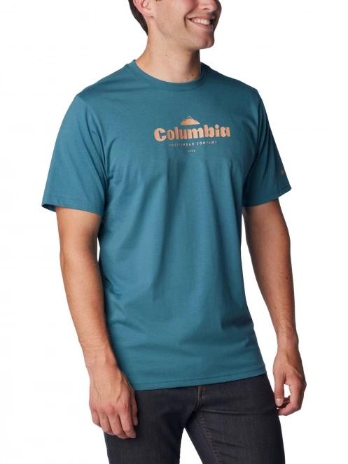 Columbia CSC Seasonal Logo Tee férfi rövid ujjú póló kék színben 5