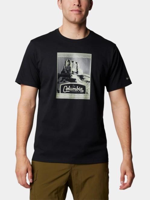 Columbia Csc Seasonal Logo Tee férfi rövid ujjú póló fekete színben 2