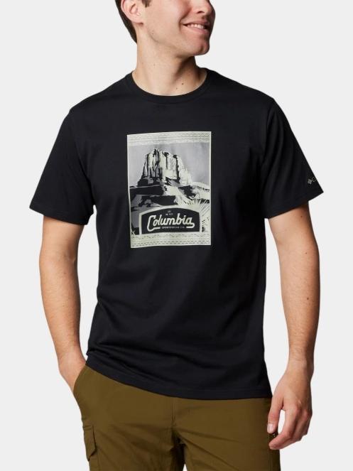 Columbia Csc Seasonal Logo Tee férfi rövid ujjú póló fekete színben 5