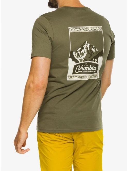 Columbia CSC Seasonal Logo Tee férfi rövid ujjú póló zöld színben 3