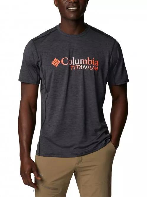 Columbia M Titan Pass Graphic Tee férfi rövid ujjú sport póló fekete színben 2