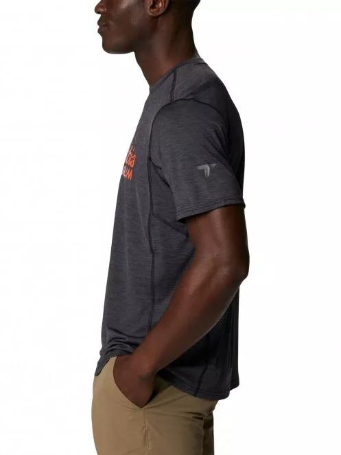 Columbia M Titan Pass Graphic Tee férfi rövid ujjú sport póló fekete színben 4