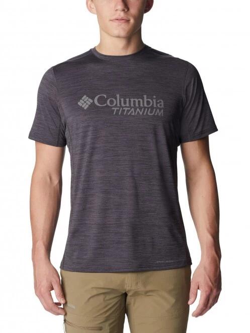 Columbia M Titan Pass Graphic Tee férfi rövid ujjú sport póló fekete színben 2