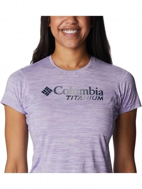 Columbia W Titan Pass Graphic Tee női rövid ujjú sport póló lila színben 5