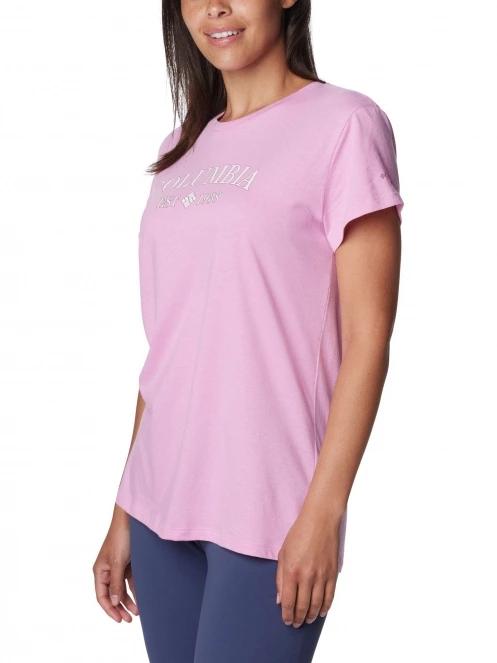 Columbia Columbia Trek Short Sleeve Graphic Tee női rövid ujjú póló rózsaszín színben 5