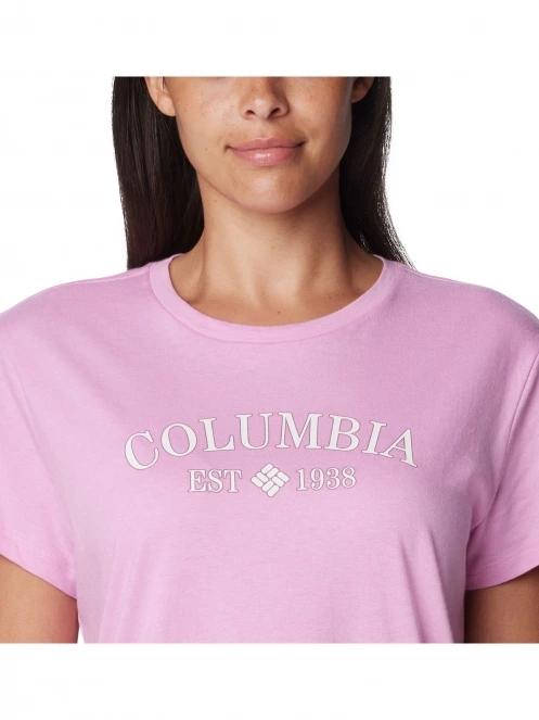 Columbia Columbia Trek Short Sleeve Graphic Tee női rövid ujjú póló rózsaszín színben 6