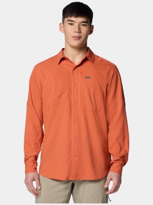 Columbia Silver Ridge Utility Lite Long Sleeve Shirt férfi hosszú ujjú túraing piros színben 2