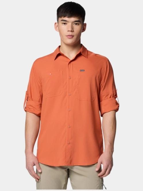 Columbia Silver Ridge Utility Lite Long Sleeve Shirt férfi hosszú ujjú túraing piros színben 5