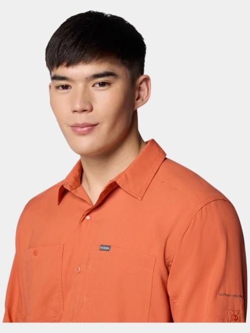Columbia Silver Ridge Utility Lite Long Sleeve Shirt férfi hosszú ujjú túraing piros színben 6