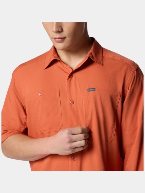 Columbia Silver Ridge Utility Lite Long Sleeve Shirt férfi hosszú ujjú túraing piros színben 8