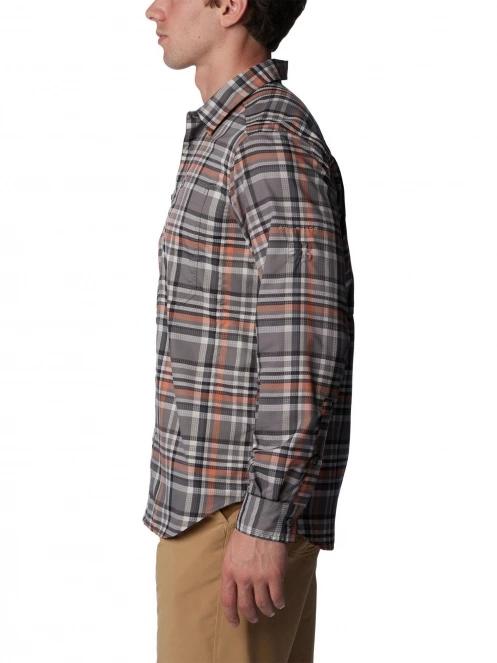 Columbia Silver Ridge Utility Lite Plaid Long Sleeve Shirt férfi túraing szürke színben 3