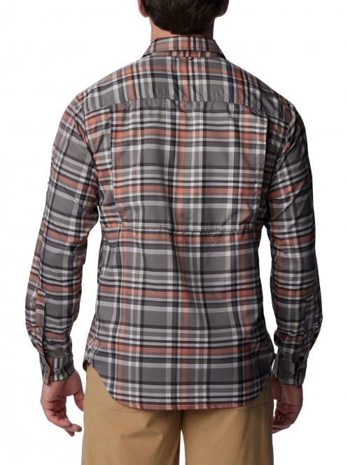 Columbia Silver Ridge Utility Lite Plaid Long Sleeve Shirt férfi túraing szürke színben 4