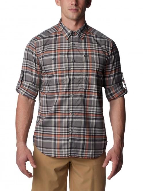 Columbia Silver Ridge Utility Lite Plaid Long Sleeve Shirt férfi túraing szürke színben 5