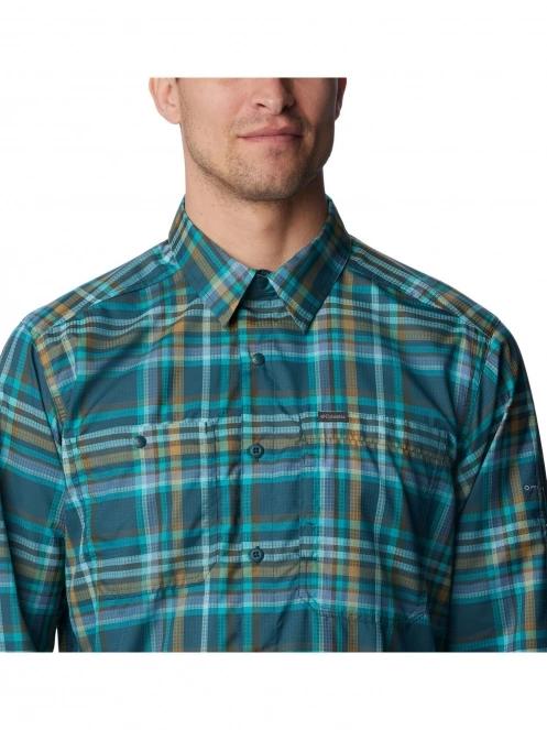 Columbia Silver Ridge Utility Lite Plaid Long Sleeve Shirt férfi túraing kék színben 6