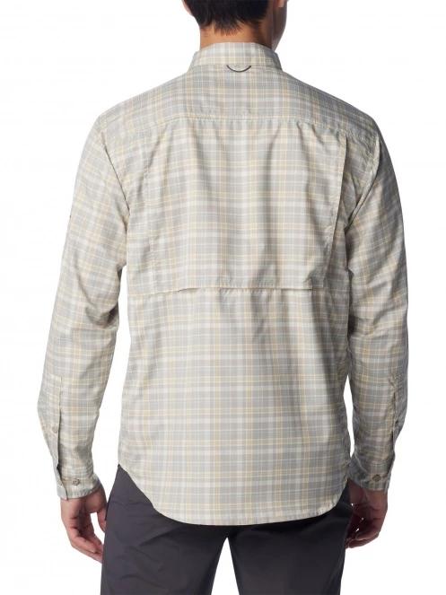 Columbia Silver Ridge Utility Lite Plaid Long Sleeve Shirt férfi hosszú ujjú túraing homok színben 4