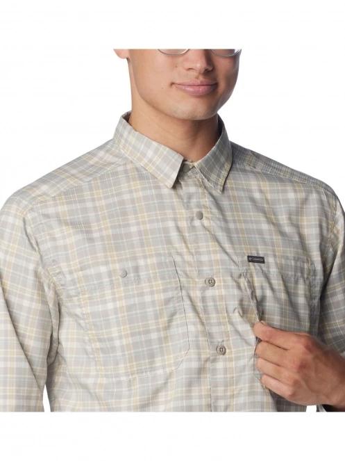 Columbia Silver Ridge Utility Lite Plaid Long Sleeve Shirt férfi hosszú ujjú túraing homok színben 6