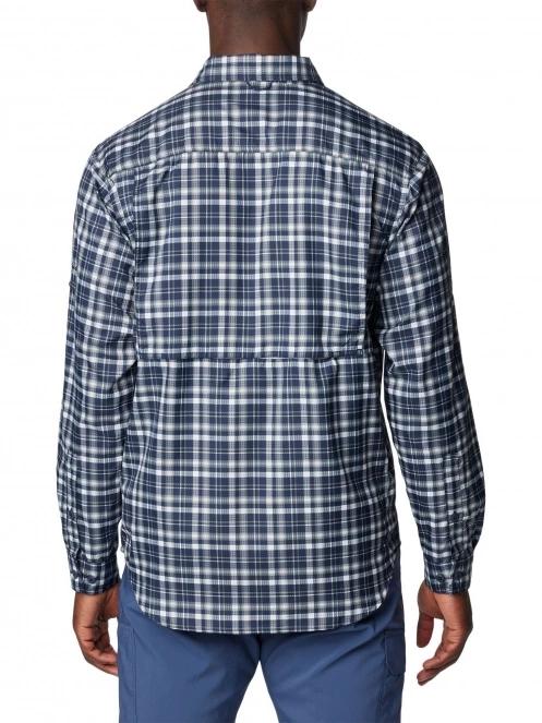 Columbia Silver Ridge Utility Lite Plaid Long Sleeve Shirt férfi hosszú ujjú túraing kék színben 4