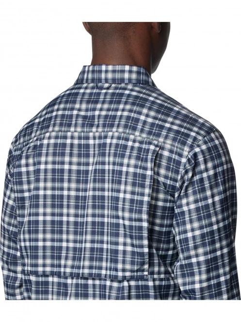 Columbia Silver Ridge Utility Lite Plaid Long Sleeve Shirt férfi hosszú ujjú túraing kék színben 7