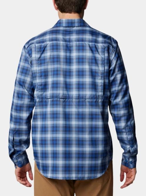 Columbia Silver Ridge Utility Lite Plaid Long Sleeve Shirt férfi túraing kék színben 4