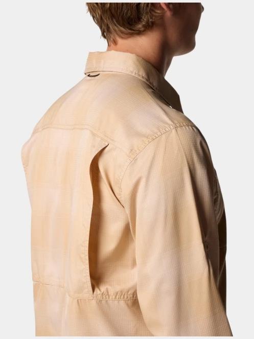 Columbia Silver Ridge Utility Lite Plaid Long Sleeve Shirt férfi hosszú ujjú túraing homok színben 7