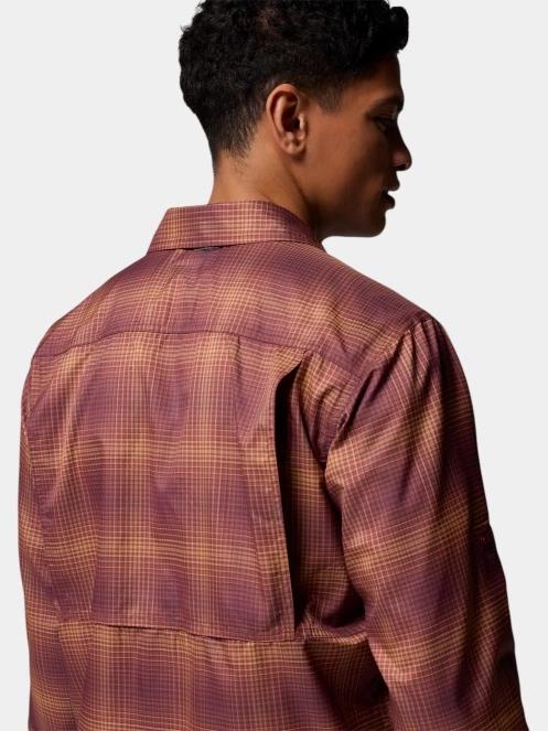 Columbia Silver Ridge Utility Lite Plaid Long Sleeve Shirt férfi hosszú ujjú túraing piros színben 10