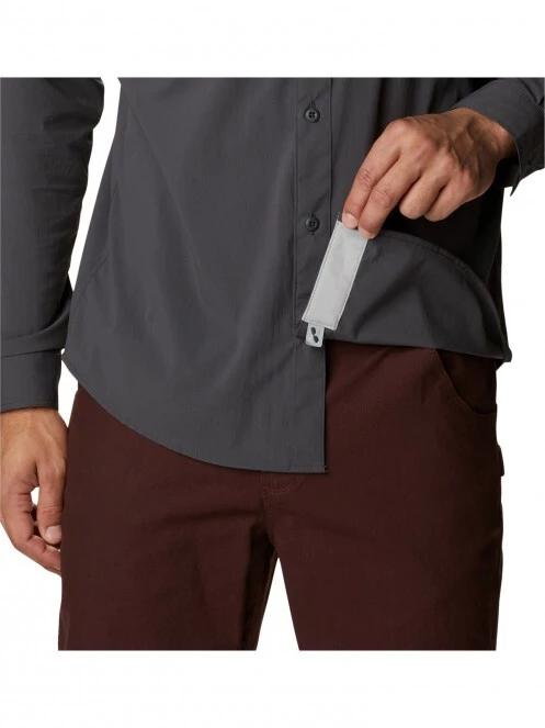 Columbia Newton Ridge II Long Sleeve Shirt férfi túraing szürke színben 6