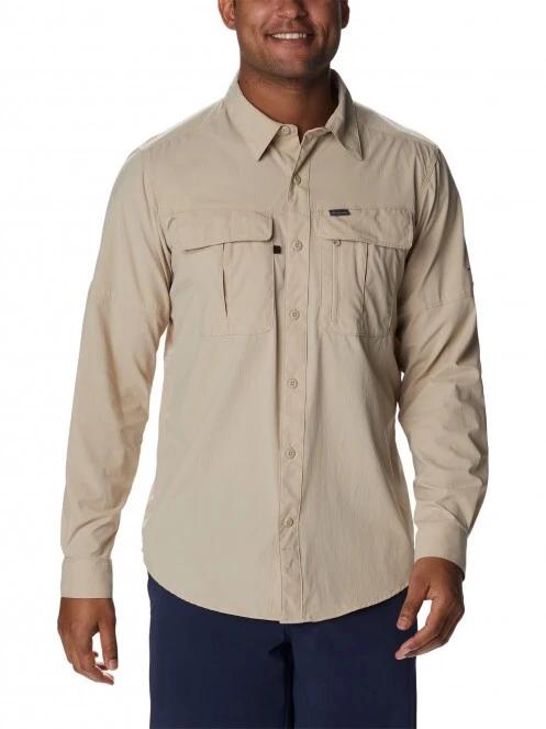 Columbia Newton Ridge II Long Sleeve Shirt férfi túraing homok színben 2