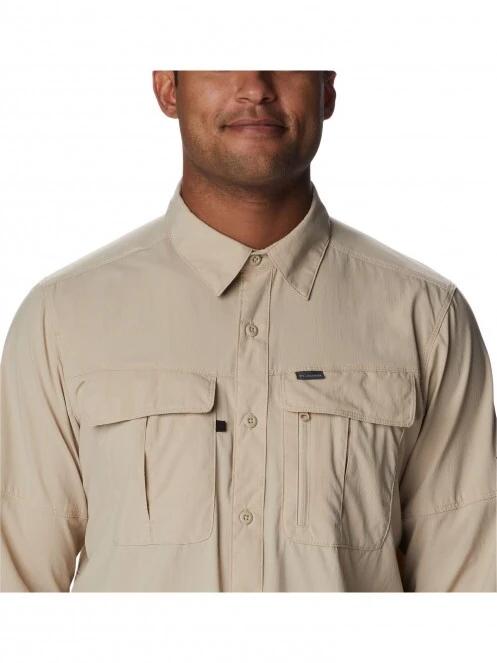 Columbia Newton Ridge II Long Sleeve Shirt férfi túraing homok színben 6