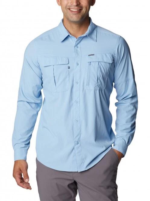 Columbia Newton Ridge II Long Sleeve Shirt férfi túraing kék színben 2