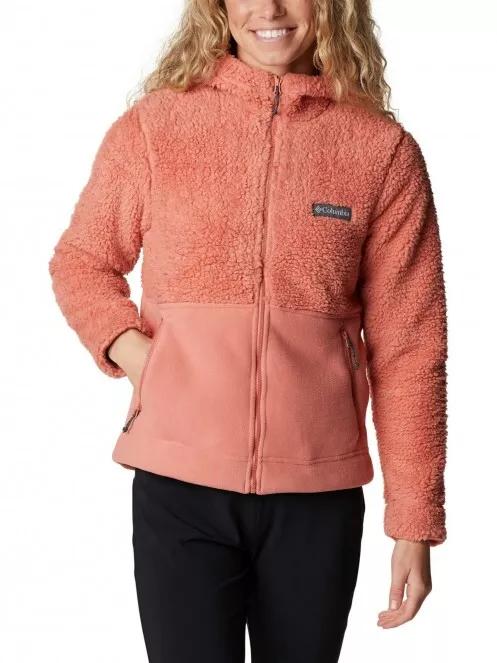 Columbia Winter Pass Sherpa Hooded Full Zip női polár pulóver piros színben 2