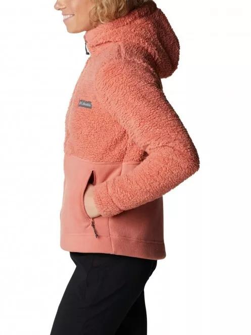 Columbia Winter Pass Sherpa Hooded Full Zip női polár pulóver piros színben 4