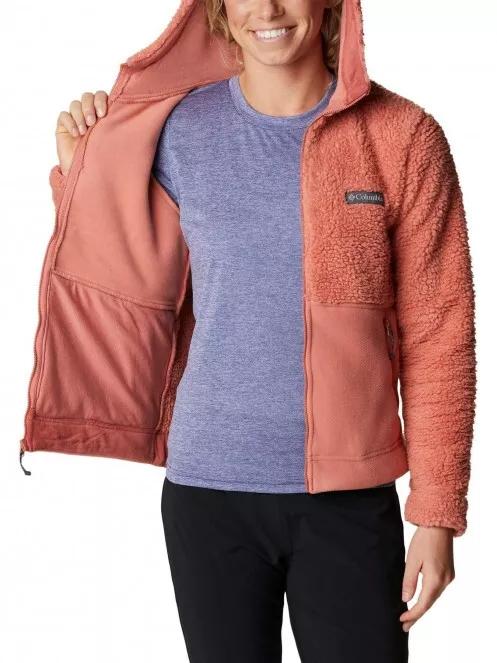Columbia Winter Pass Sherpa Hooded Full Zip női polár pulóver piros színben 5