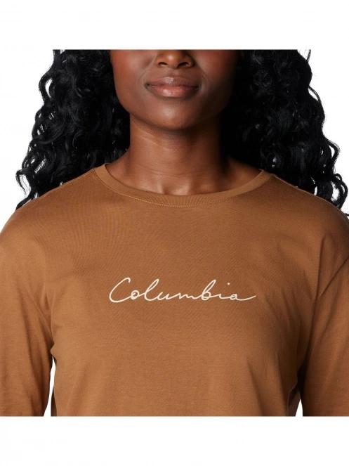 Columbia North Cascades Long Sleeve Tee női hosszú ujjú póló barna színben 6