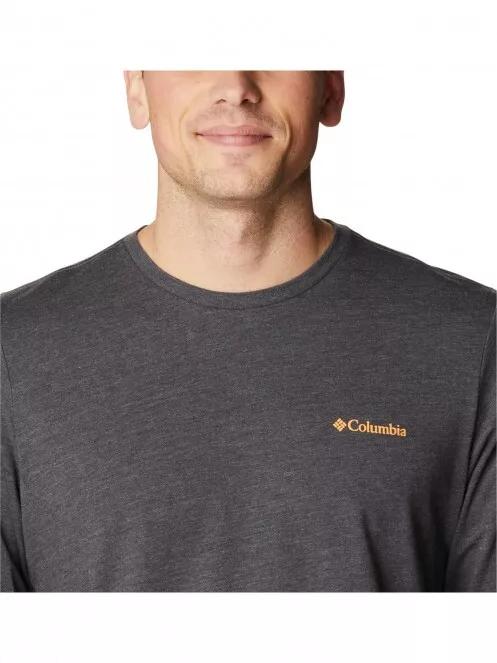 Columbia Csc Basic Logo LS Sleeve férfi hosszú ujjú póló szürke színben 5
