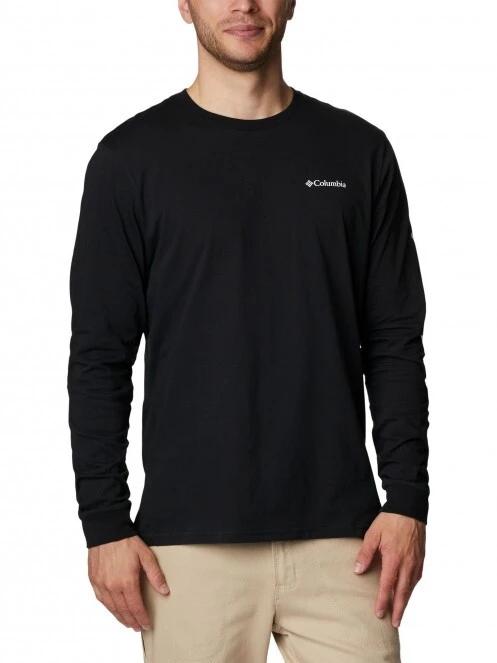 Columbia Rockaway River Graphic LS Tee férfi hosszú ujjú póló fekete színben 2